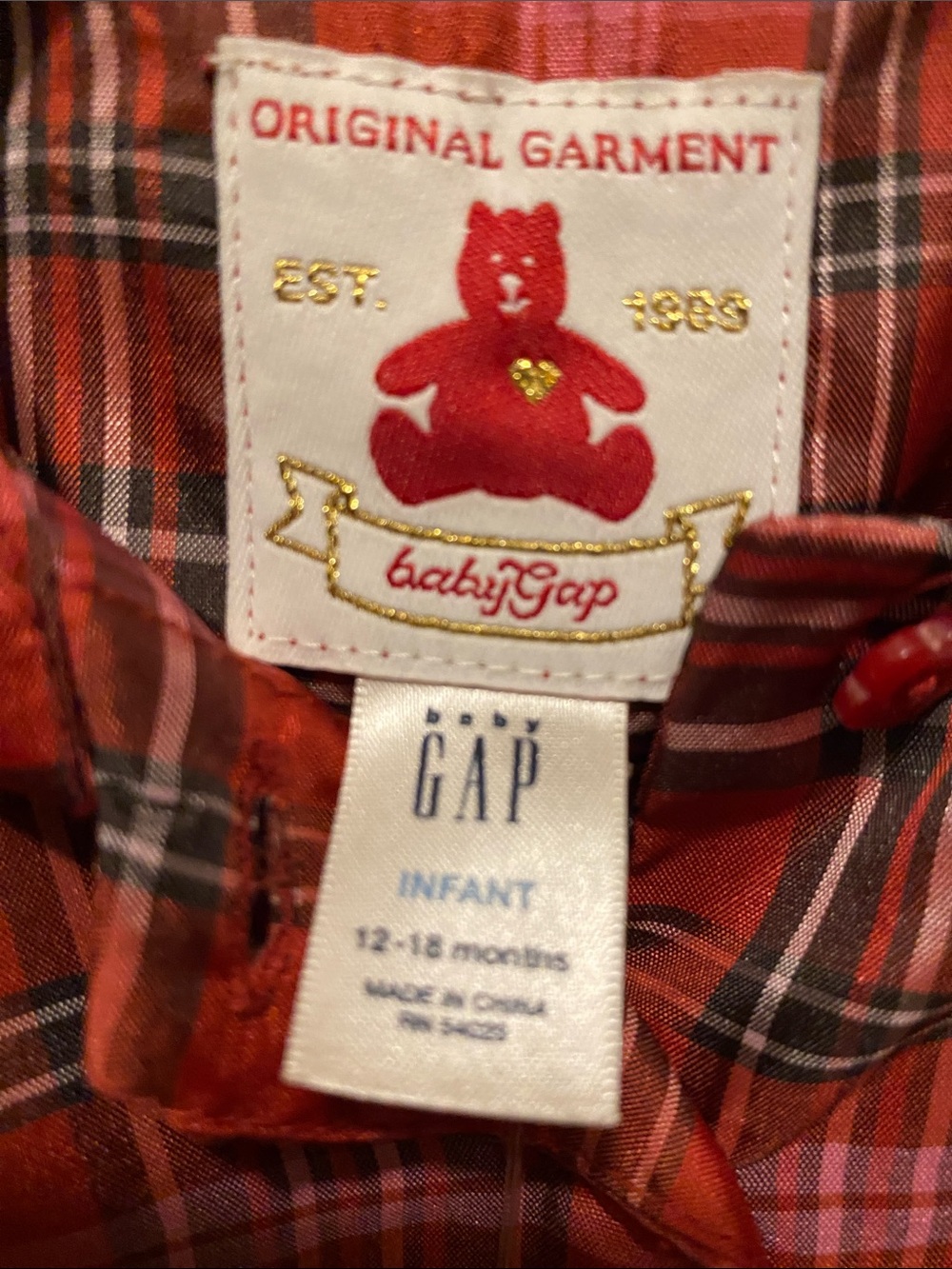 Baby Gap Reddish Pink Plaid Short-Sleeve Party Dress - Picture 14 of 14
